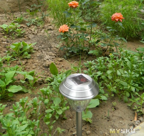 Светильник садовый на солнечной батарее нержавейка - фото 6 - id-p277621960