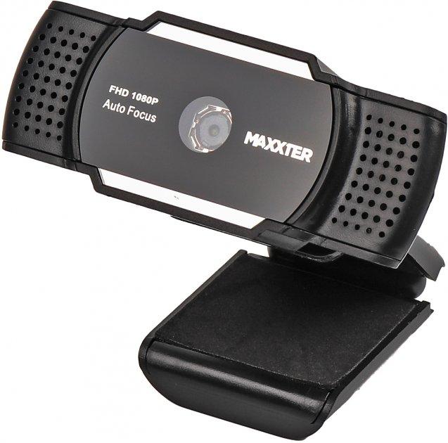 Веб-камера FullHD Maxxter WC-FHD-AF-01 USB цифр. мікрофон чорн.+срібло. нова