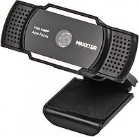 Веб-камера FullHD Maxxter WC-FHD-AF-01 USB цифр. мікрофон чорн.+срібло. нова