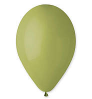 Воздушные шары (33 см) 10 шт, Италия, цвет - оливковый (пастель)