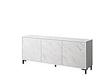 Комод Marmo 200 3D 5, модерн, білий, чорний, мармуровий ефект чорний, фото 4