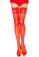 Высокие красные чулки Stay Up Sheer Thigh Highs от Leg Avenue () AMORELI