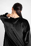 Стильний велюровий костюм для вагітних чорний з кофтою oversize крою та звуженими лосинами, 5473154-4-Ч, фото 5
