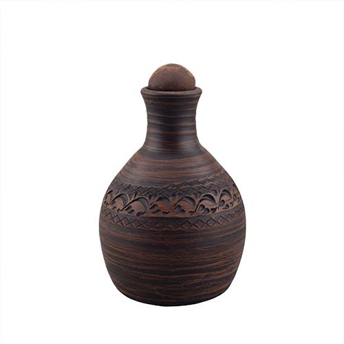 Пляшка глиняна 0,7л (декор) KR5017-2, фото 1