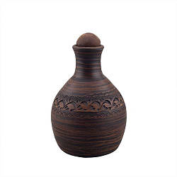 Пляшка глиняна 0,7л (декор) KR5017-2