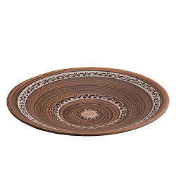 Блюдо глиняне Гетьманське 420мм (ангоб) KR5020-3