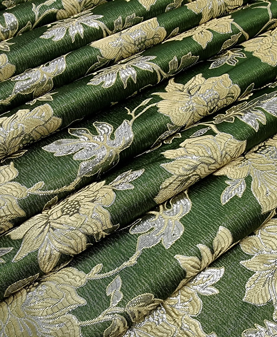 Готовий комплект штор "Женева" зелена, 2шт 145х250см