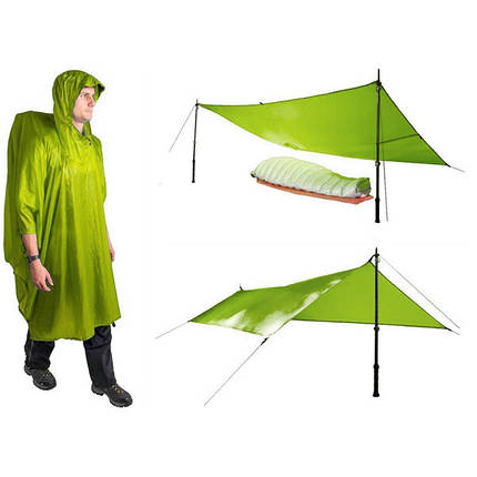 Дощовик пончо-тент Sea To Summit Ultra-Sil Nano Tarp Poncho Lime (Lime), фото 3