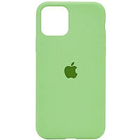 Силиконовый чехол с микрофиброй внутри Apple iPhone 11 Silicon Case цвет #01 Light Green