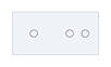 Сенсорний вимикач 3 сенсори (1-2) Livolo біле скло (VL-C701/C702-11), фото 2