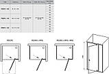 Душові двері Ravak Pivot PDOP 2- 110 Чорний Transparent, фото 4