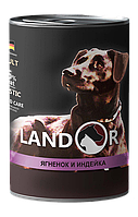 Landor Adult Dog Lamb And Turkey влажный корм для взрослых собак всех пород 0.4 кг