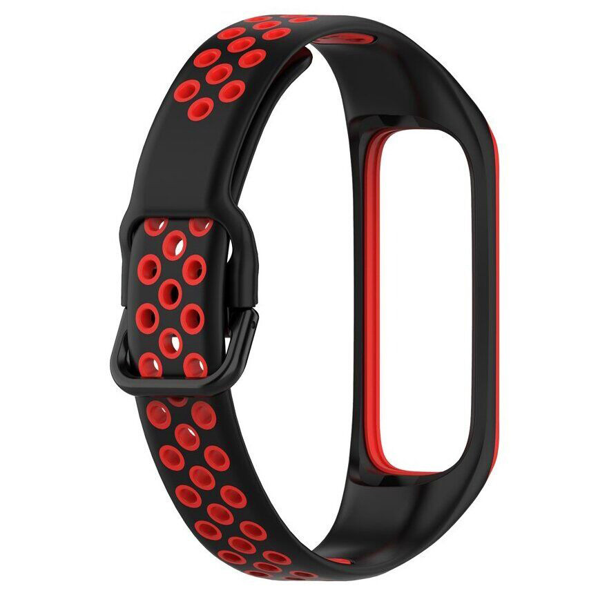 Ремінець Double Color Silicone Band для Samsung Galaxy Fit2 SM-R220 Black / Red