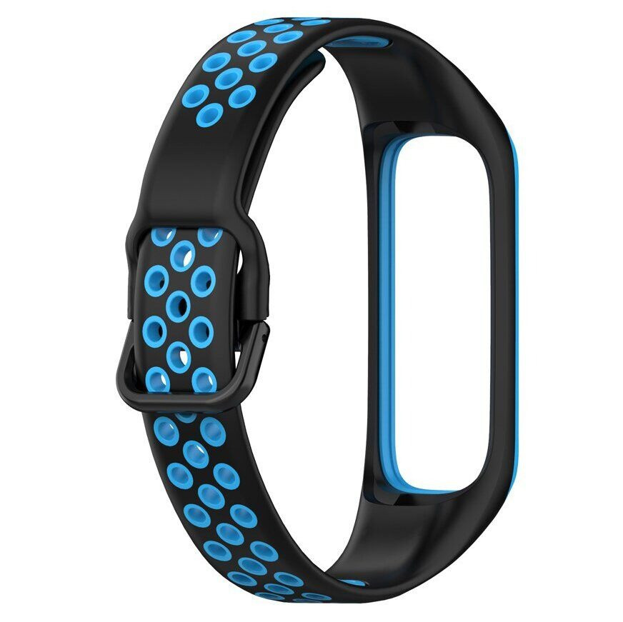 Ремінець Double Color Silicone Band для Samsung Galaxy Fit2 SM-R220 Black / Blue