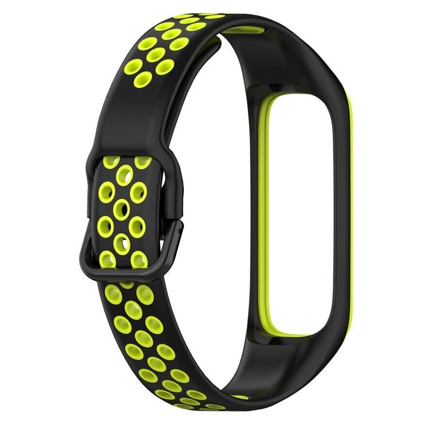 Ремінець Double Color Silicone Band для Samsung Galaxy Fit2 SM-R220 Black / Green