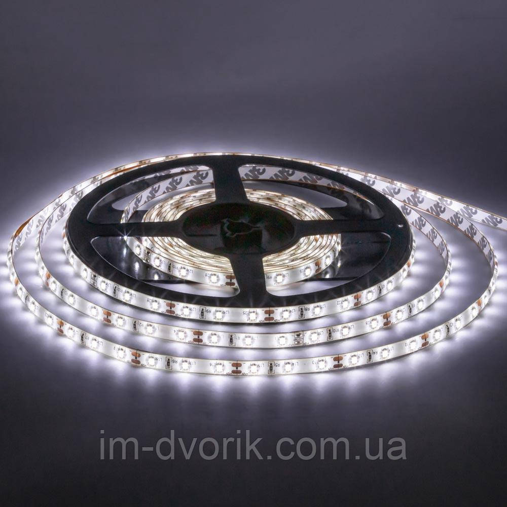 Світлодіодна стрічка нейтральна 12V smd2835 ІР20 4200К (5 метрів) 120led негерметична, фото 1