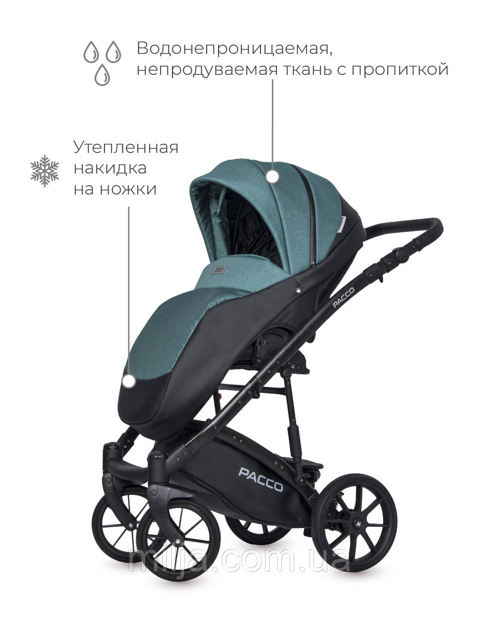 Купить Коляска 2 в 1 Riko Pacco 03 Lagoon, цена 16490 грн — Prom.ua (ID ...