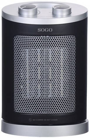 Якісний побутовий тепловентилятор обігрівач SOGO CAL-SS-18365 дуйчик, фото 3