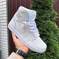Женские кроссовки Nike Air Jordan 1 Retro High OG кожаные стильные баскетбольные белый