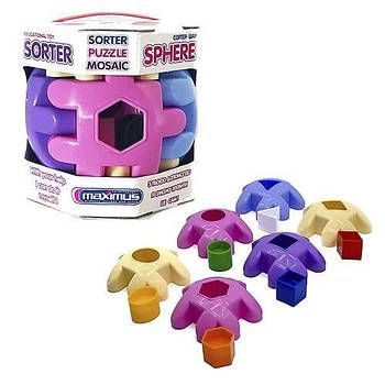 Конструктор 3Д "Сортер Куля" рожевий 5336 G-Rich