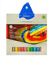 Набор восковых карандашей Пастель масляная Oil pastels Marco 24 цвета Мел масляный 4800 OP-24