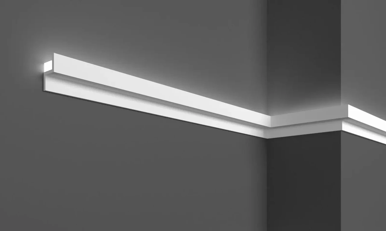 Карниз полімерний для LED-освітлення Grand Decor KH 902, фото 1