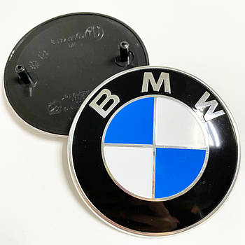 Ємблема (логотип) БМВ BMW на капот/ багажник 74 мм
