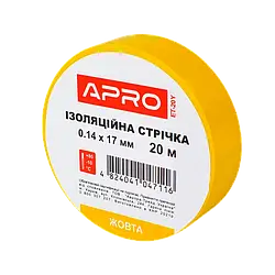 APRO 0.14х17 мм 20 м Iзоляцiйна стрiчка жовта