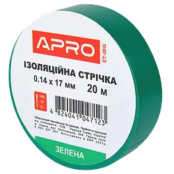 APRO 0.14х17 мм 20 м Iзоляцiйна стрiчка зелена