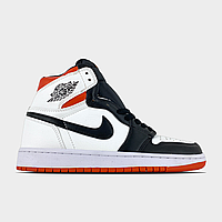 Женские кроссовки Nike Air Jordan 1 Retro High Electro Orange (Белый)