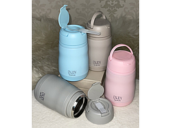 💜Термос для їжі з ложкою 500 мл Ланч-бокс для їжі різні кольори, гарний, зручний, компактний