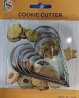 Вирубки металеві кондитерські Серця набір із 5 форм