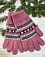 Рукавиці з овечої шерсті "Орнамент", Рожевий, фото 2