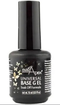 База каучукова Universal base «Base Soak Off» NailApex, 15 мл, фото 1