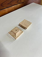 Мебельная ручка квадратная деревянная 50*50 мм