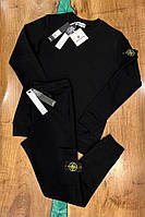 Спортивный костюм Stone Island черный | Свитшот Стон Айленд | Спортивные штаны Стон Айленд