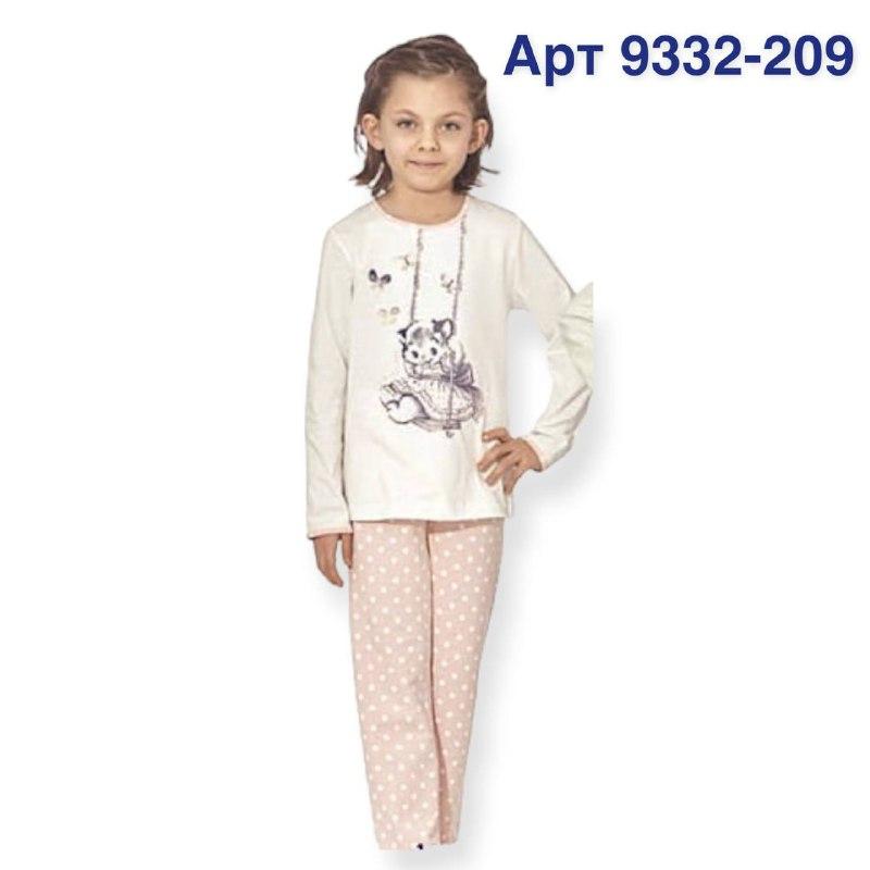 Піжама для дівчаток Baykar Туреччина м'яка дитяча трикотажна піжама на дівчинку домашній костюм щеня Арт. 9332-209