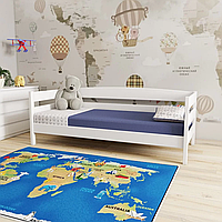 Ліжко односпальне дерев'яне Лева 90 - 200 см (біле)
