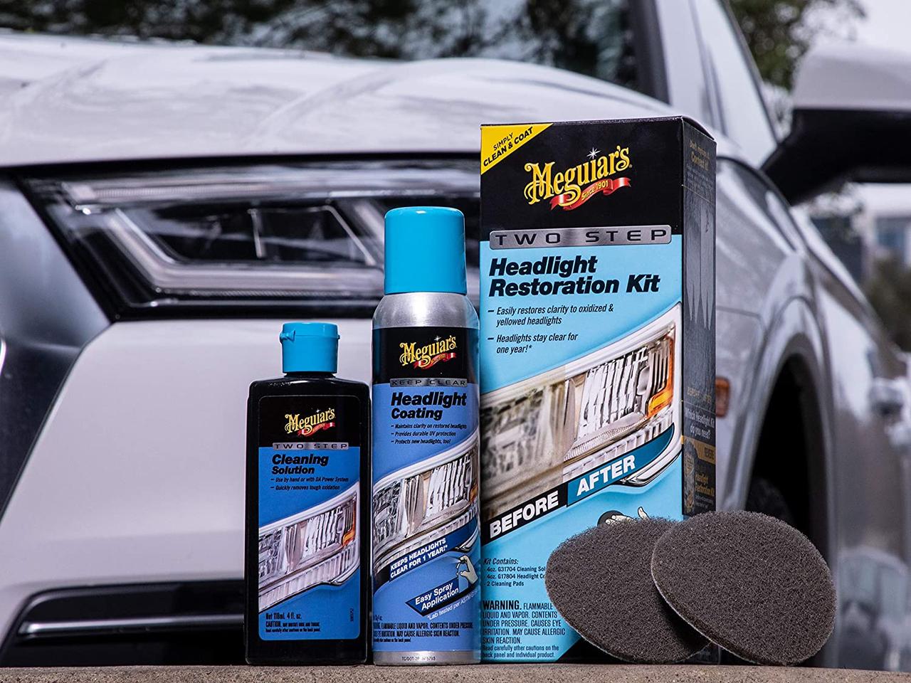 Набор для восстановления и защиты фар - Meguiar`s Two Step Headlight Restoration Kit (G2970) - фото 4 - id-p766599444