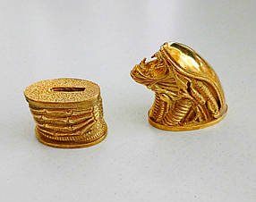 Гарда та тильник (больстер) бронзовий для ножа "Чужий"