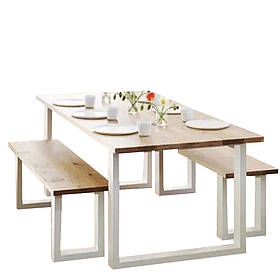 Обідній стіл лофт 120 * 60 * 75 см. "Техас" LNK з натурального дерева