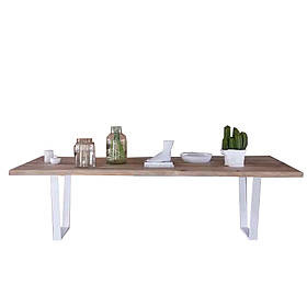 Обідній стіл лофт 120*60*75 см. "Фресно" LNK із натурального дерева