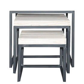 Журнальний кавовий столик лофт 55*50*50 см. "Дестин" LNK