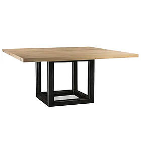 Журнальний столик лофт 120*120*75 см "Лодердейл" LNK з натурального дерева