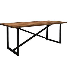 Обідній стіл лофт 180*90*75 см. "Кліруотер" LNK з натурального дерева.