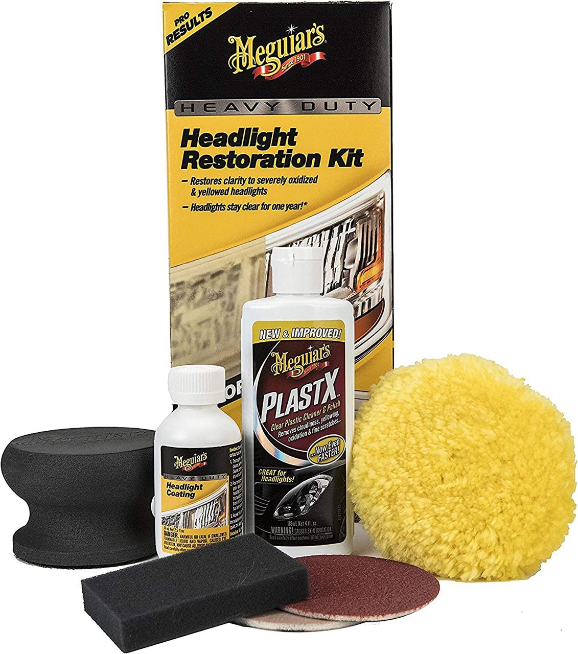 Набор для абразивного восстановления и защиты фар - Meguiar's Heavy Duty Headlight Restoration Kit (G2980) - фото 4 - id-p683080949