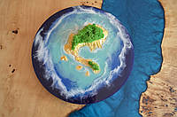 Картина "Остров в океане" или "Азорские острова" из эпоксидной смолы картина ручной работы под заказ