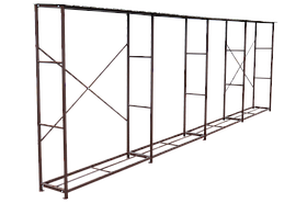 Стелаж для зберігання дров 6000х400х2000 Черный