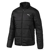 Куртка спортивная мужская Puma Essentials Padded Jacket 580007 01 (черная, осень-зима, синтипон, логотип пума)