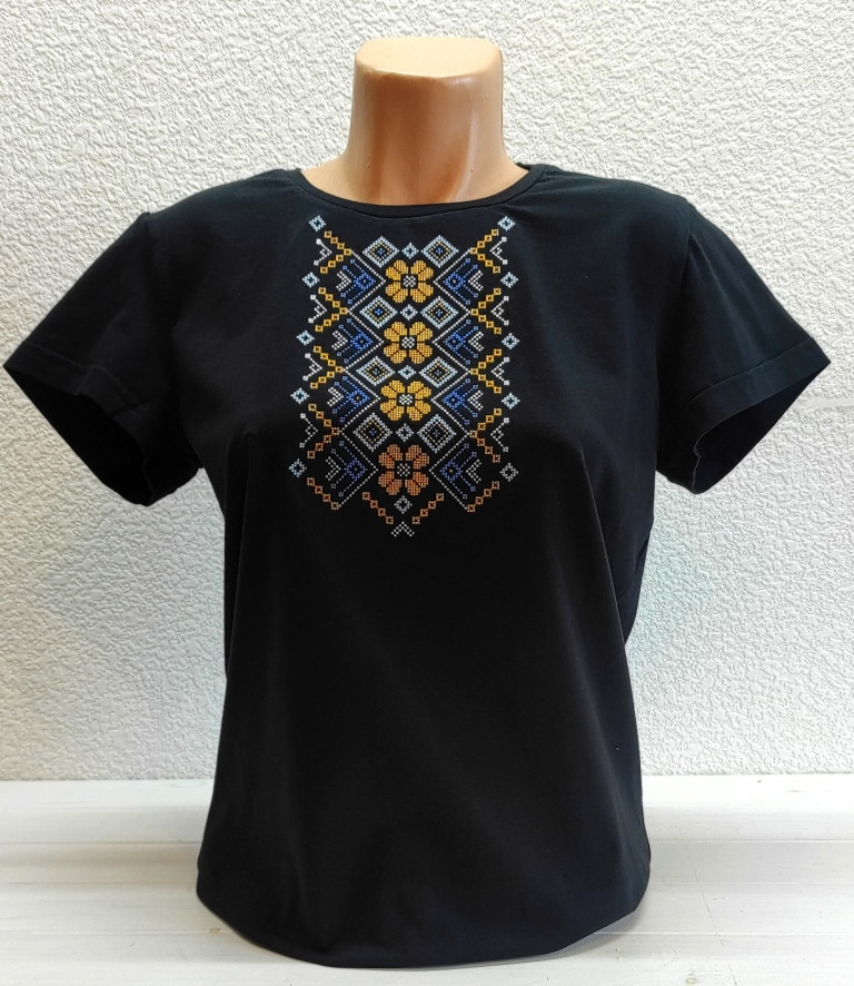 Футболка з вишивкою жіноча Фраєрка, футболка вишивка,футболка вишиванка,футболка з вишиванкою,футболка вишита, фото 1